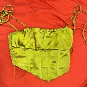 Green Crop top